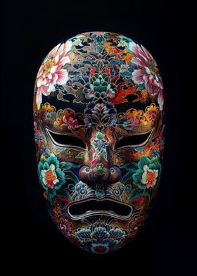 Japanese Floral Mask