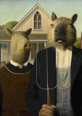 American Gothic Capybara