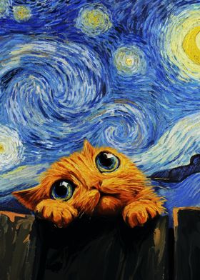 Starry Night Cat