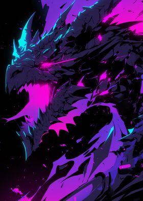 Neon Dragon Art