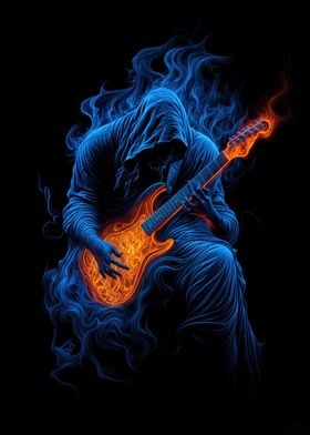 Inferno Strings: The Fiery Guitarist