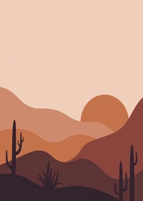 Desert Sunset Landscape