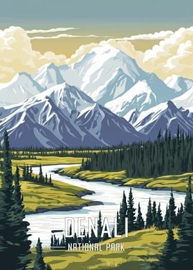 Denali National Park Poster