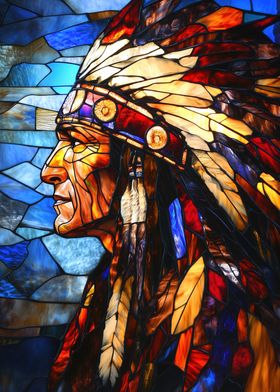 Native American Stained Glass