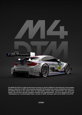 BMW M4 DTM 2015 Race Car - Back