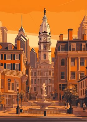 Philadelphia City Travel Poster