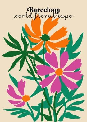 Barcelona Floral Expo Poster