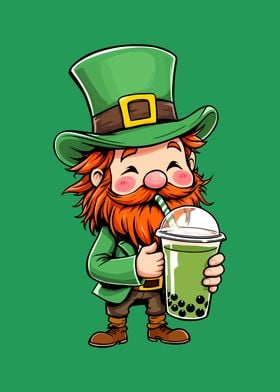 Leprechaun with Green Tea