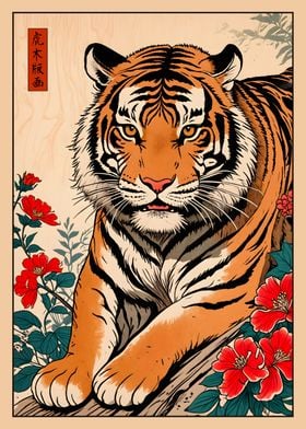 Tiger Japanese Art