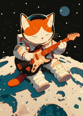 Cute Cat Bass Guitar