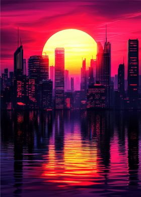 Sunset Cityscape