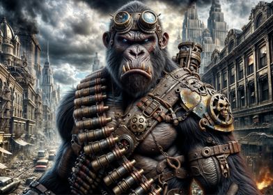 Steampunk Gorilla Warrior