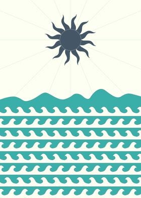 Sun and Waves Pattern