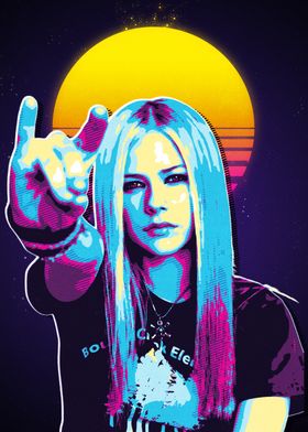 Avril Lavigne Retro Art