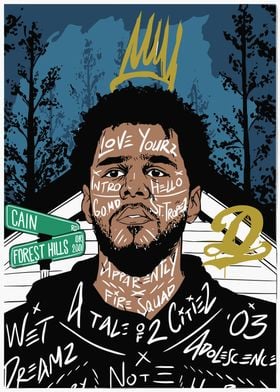 J. Cole Love Yourz Illustration