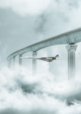 Concorde Above Clouds