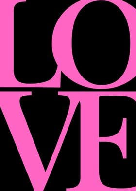 Pink Love Typography