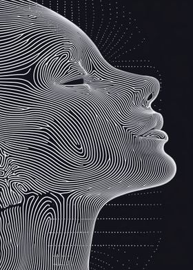 Line Art Face Illusion