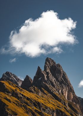 Mountain Peaks and Clouds