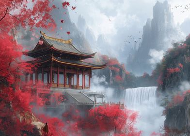 Chinese Temple Landscape