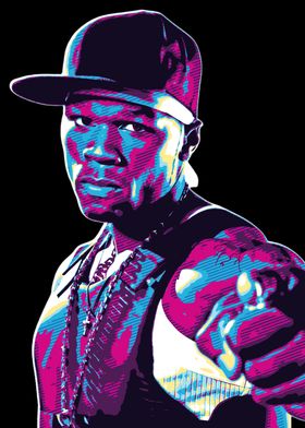 50 Cent Pop Art Portrait