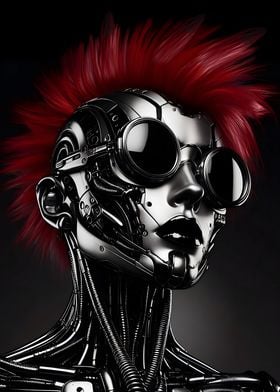 Cyberpunk Robot Woman