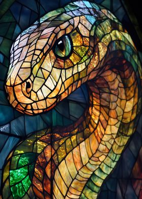 Stained Glass Snake