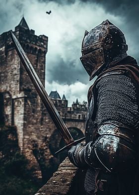 Medieval Knight on Watch