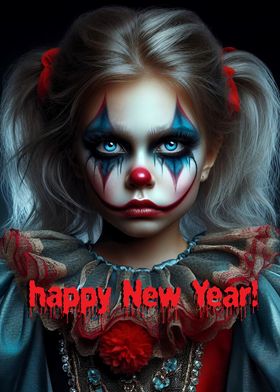 Creepy Clown Girl New Year