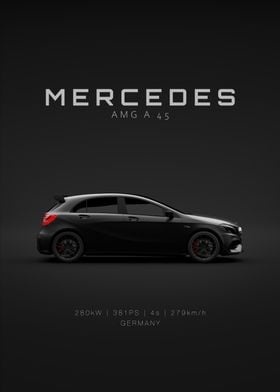 Mercedes A45 AMG 2017 - Black - Specs