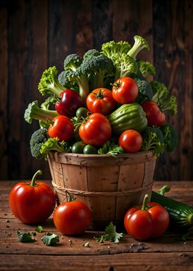 Fresh Vegetables in Basket