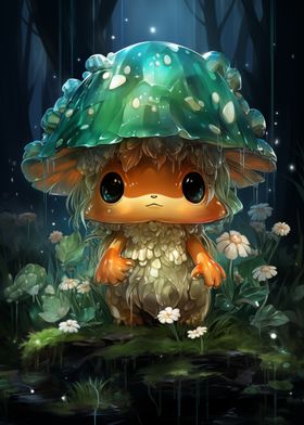 Mushroom Creature in Forest