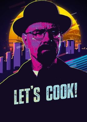 Walter White 80s Retro Art