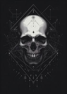 Skull with Geometric Pattern