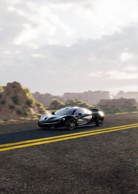 Black McLaren P1 on Road