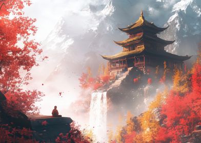 Zen Temple in Mountains