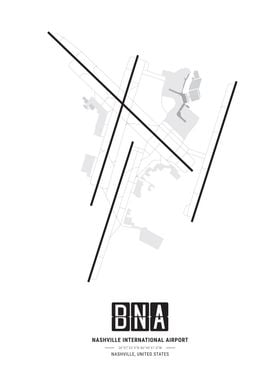 Nashville Airport Runway Map