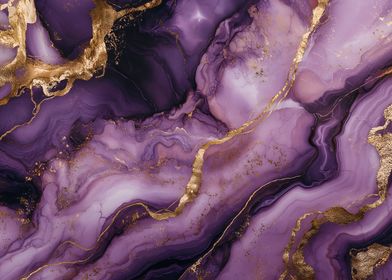 Purple and Gold Marble