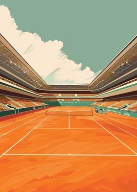 Tennis Court Illustration