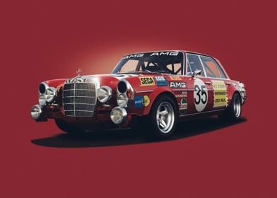 Red Mercedes AMG Race Car