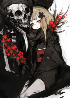 Skeleton and Girl