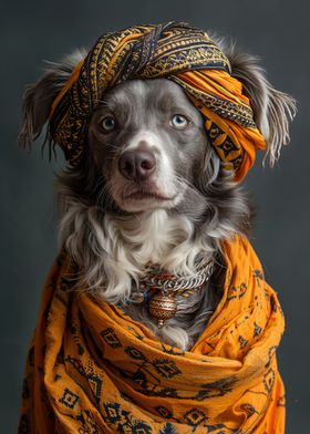 Dog in Turban