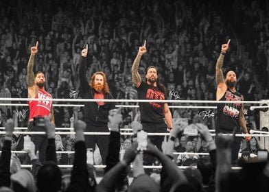 Jey uso, Sammi Zayn, Roman Reigns, Jimmy Uso 