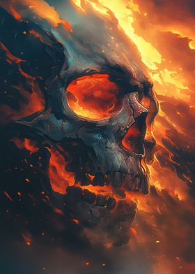 Fiery Skull