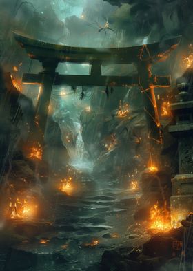 Burning Torii Gate