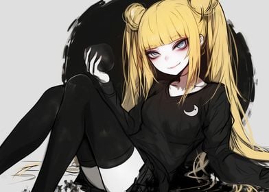 Anime Girl with Black Outfit