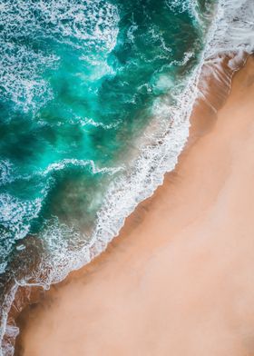 Ocean Waves on Sandy Beach