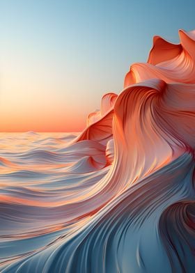 Abstract Wavy Landscape