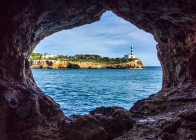 Lighthouse View from Cave