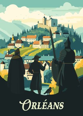 Orleans Board Game Inspired Illustration Poster